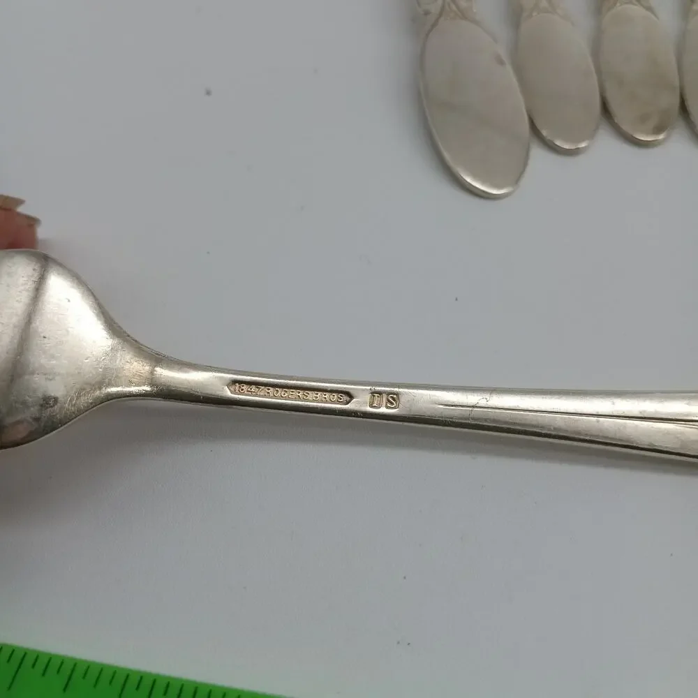 7X SF Rogers Bros SYLVIA International SilverPlate Serving Spoon Salad Forks